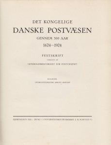 Det danske postvæsen 1624 - 1924 (Titelblad)